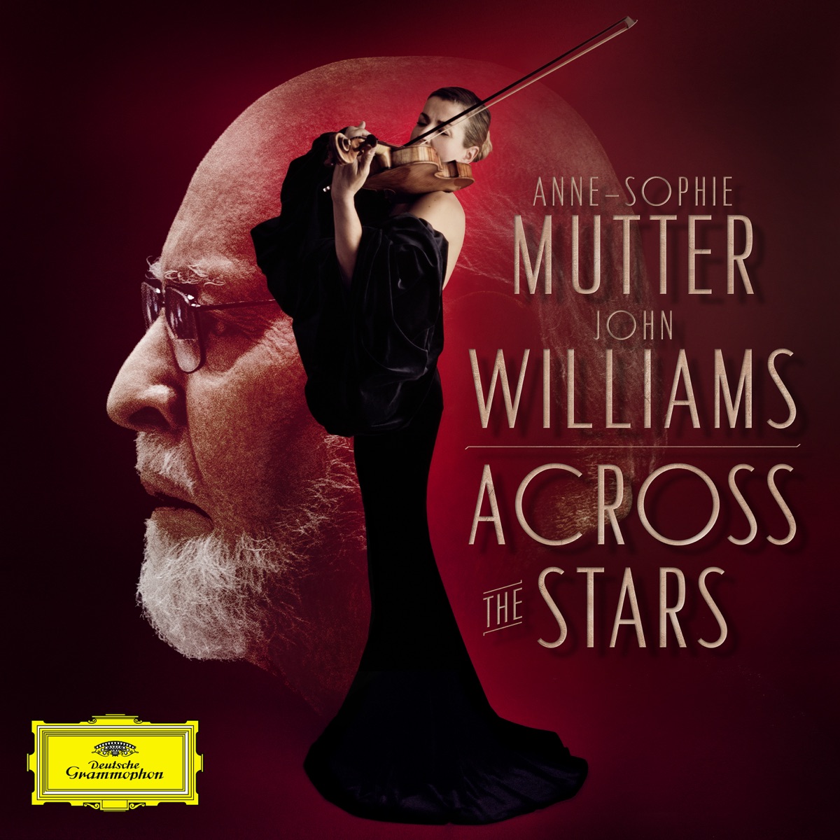 Across the Stars by Anne-Sophie Mutter, Recording Arts Orchestra of Los Angeles & John Williams album cover