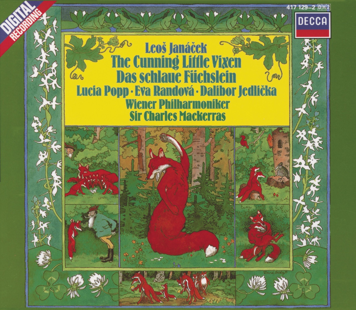 Janácek: The Cunning Little Vixen by Dalibor Jedlicka, Lucia Popp, Sir Charles Mackerras & Vienna Philharmonic album cover