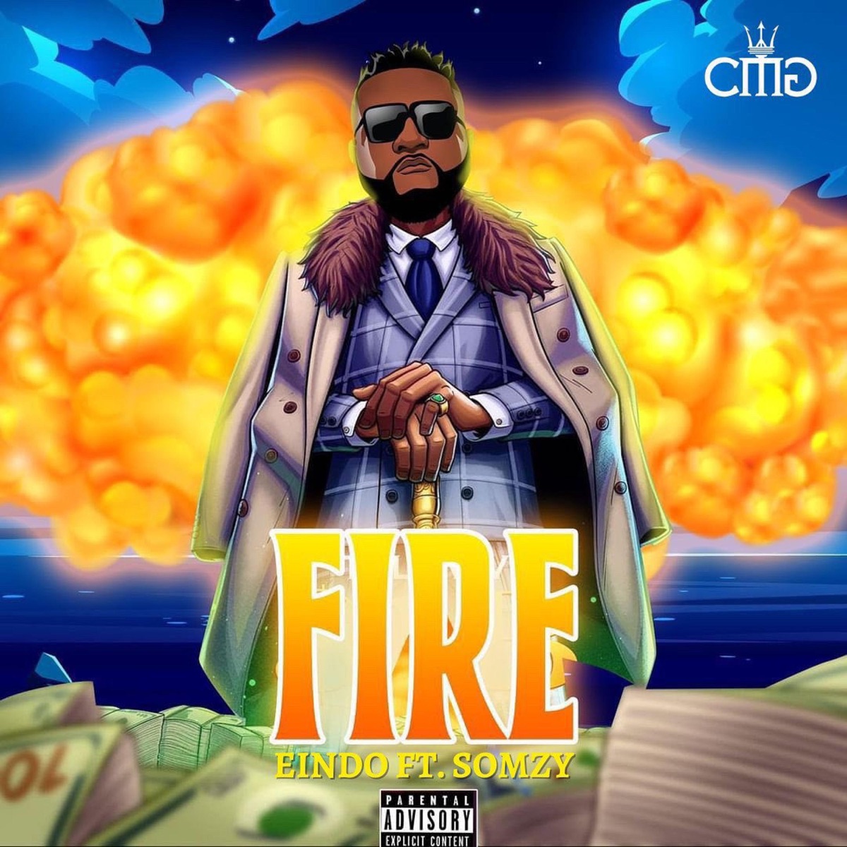 Fire (feat. Somzy) - Single by Eindo album cover
