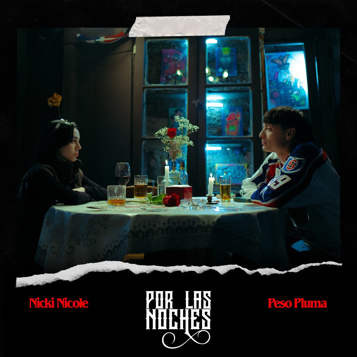 Por las Noches (Remix) - Single by Peso Pluma & NICKI NICOLE album cover