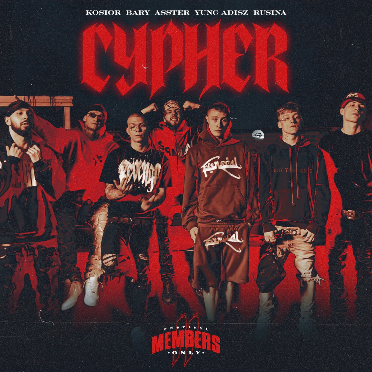 Members Only Cypher (feat. Kosior, Bary, Learnhowtohustle, Lister, DummyBeatz & Members Only) - Single by Rusina, Yung Adisz & Asster album cover