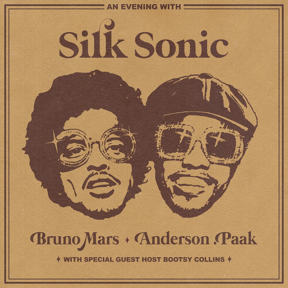 An Evening with Silk Sonic by Bruno Mars, Anderson .Paak & Silk Sonic album cover