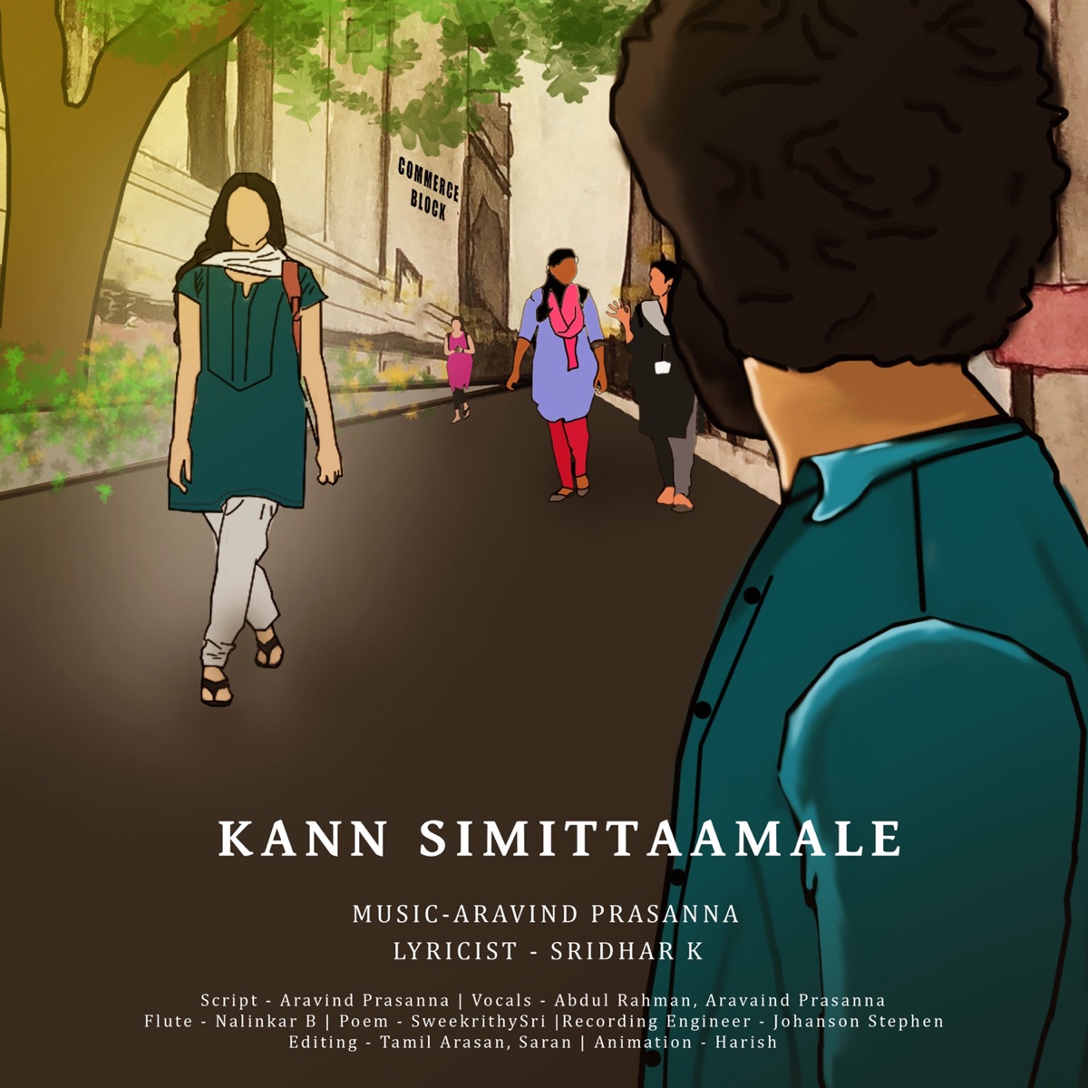 Kann Simittaamale (feat. Sweekrithy Sri, Sridhar K) - Single by Nalinkar B, Aravind Prasanna & Abdul Rahman album cover