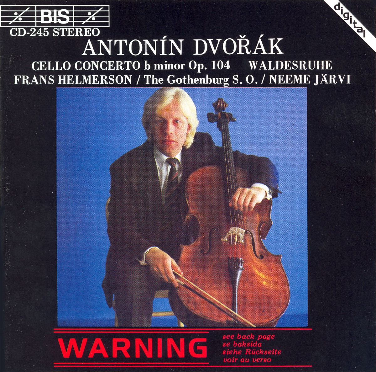 Dvorak: Cello Concerto / Waldesruhe by Frans Helmerson, Gothenburg Symphony Orchestra & Neeme Järvi album cover