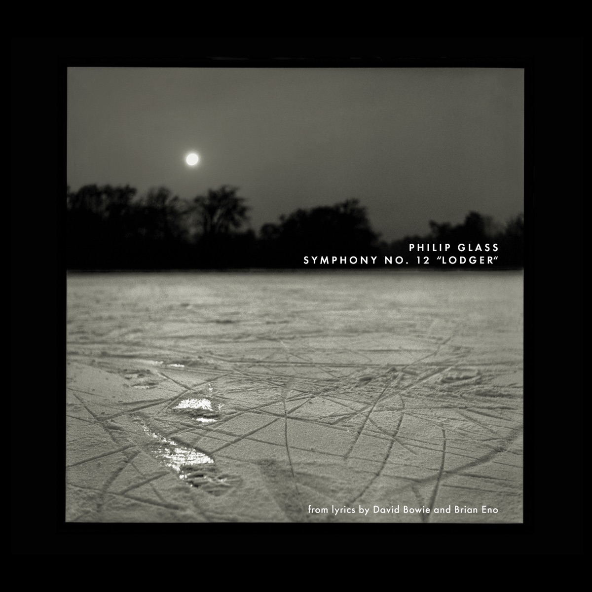 Philip Glass: Symphony No. 12, "Lodger" (from lyrics by David Bowie and Brian Eno) by Filharmonie Brno, Dennis Russell Davies, Angélique Kidjo & Christian Schmitt album cover