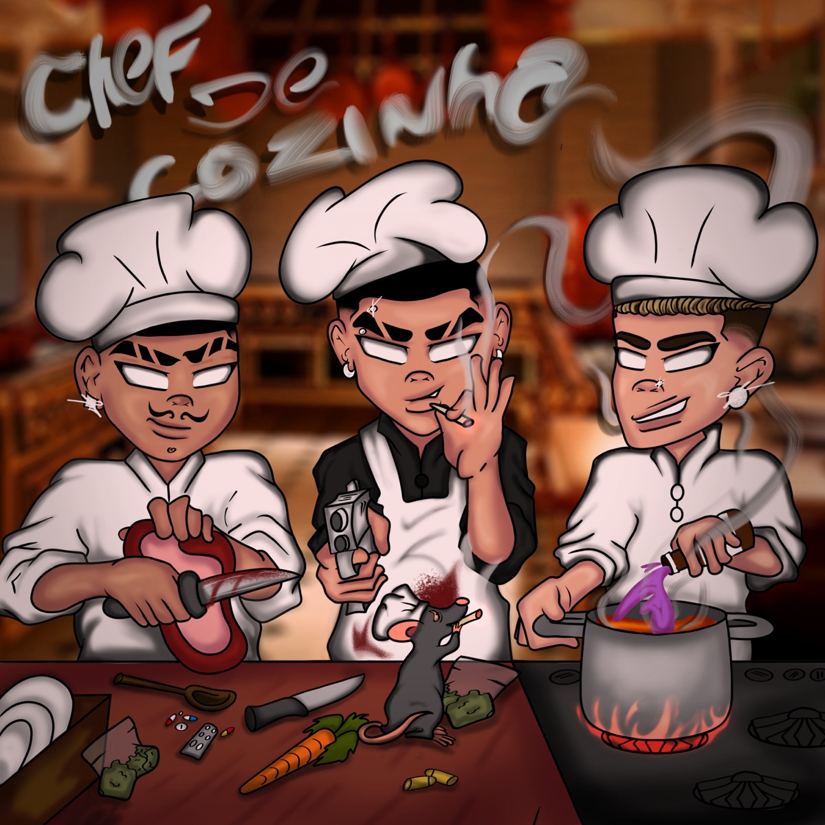 Chef de Cozinha - Single by Cabrxlzin, Sawan & Neto album cover