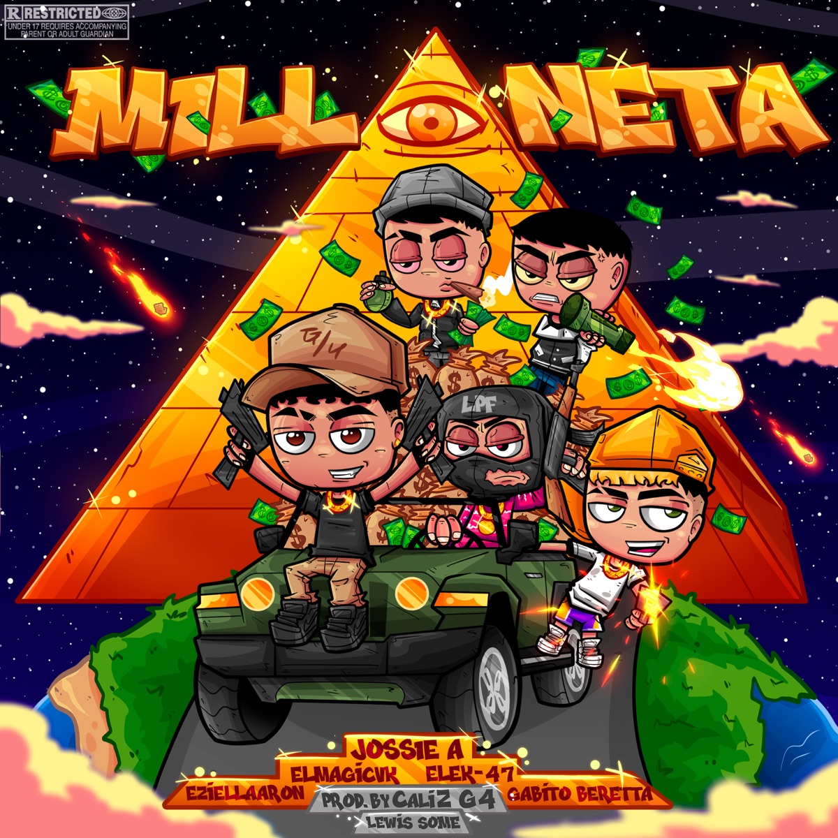 Milloneta - Single by Jossie A, ¥ EleK-47 ¥, Gabito Beretta, Elmagicvk, eziellaaron & Caliz G album cover