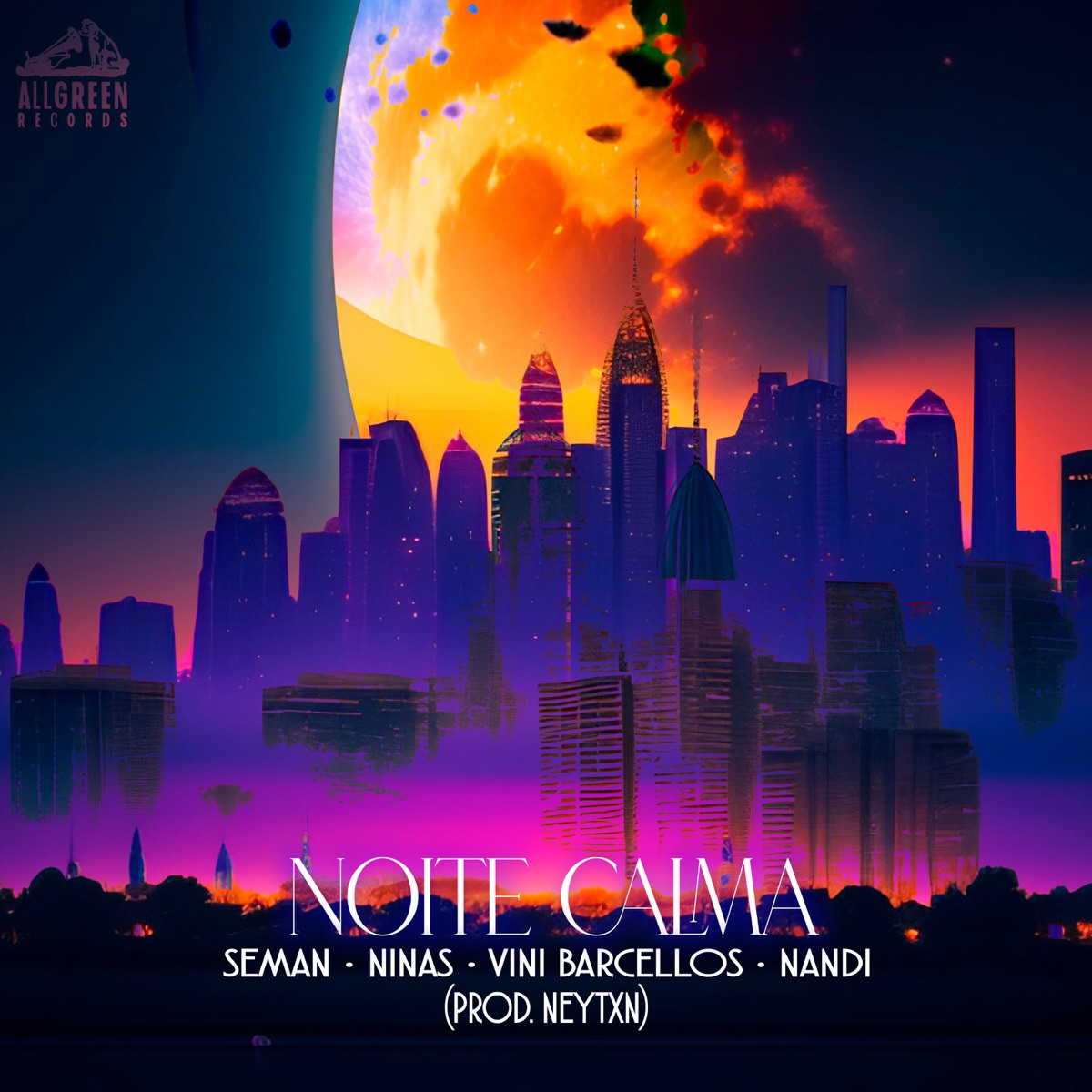 Noite Calma (feat. Nandi, Seman, Ninas Lima & Neytxn) - Single by VINI BARCELLOS album cover