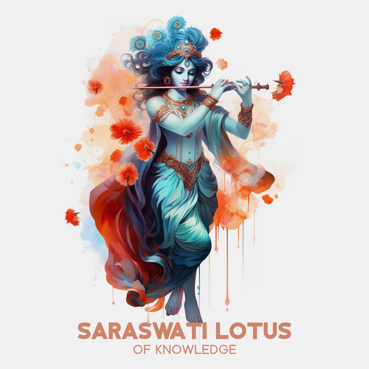 Saraswati Lotus of Knowledge: Ancient Sounds of Bansuri, Santur, And Drum, Divine Music for Concentration and Focus, Gain Knowledge & Wisdom by Sarah Samadhi & Bansuri Flute Collection album cover