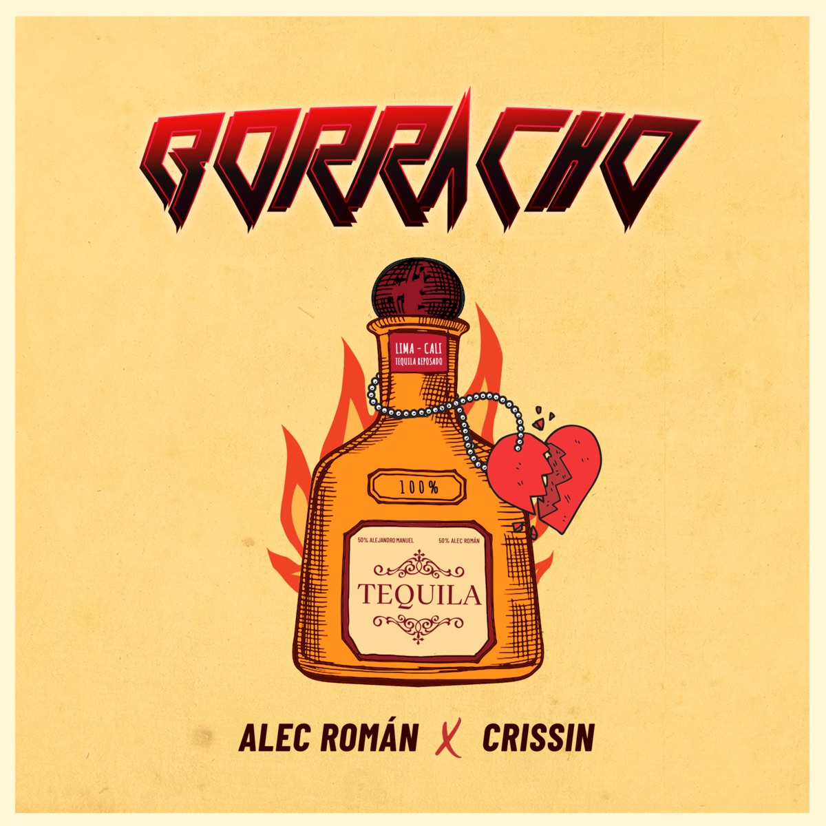 Borracho (Tequila) - Single by Alec Roman & Crissin album cover artwork