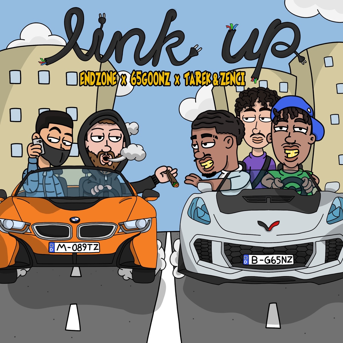 Link Up (feat. Polo65 & OG Raijk) - Single by Endzone, 65Goonz & Tarek & Zenci album cover