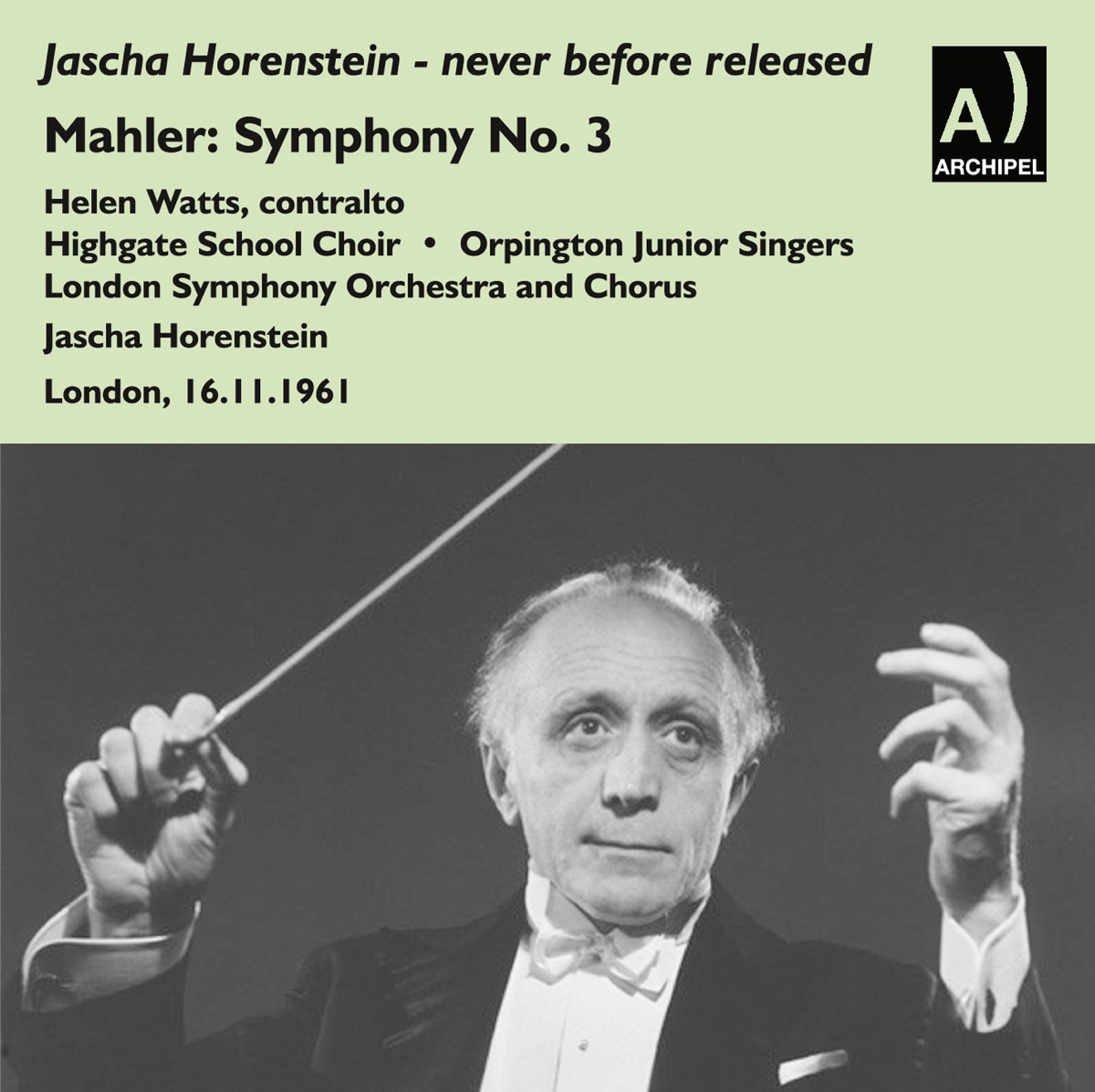Mahler: Symphony No. 3 (Live) by Claudio Arrau & Jascha Horenstein album cover
