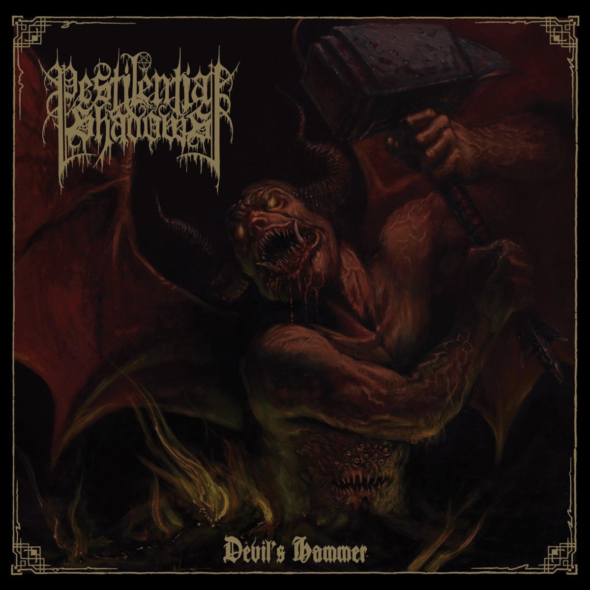 Devil's Hammer by Pestilential Shadows album cover