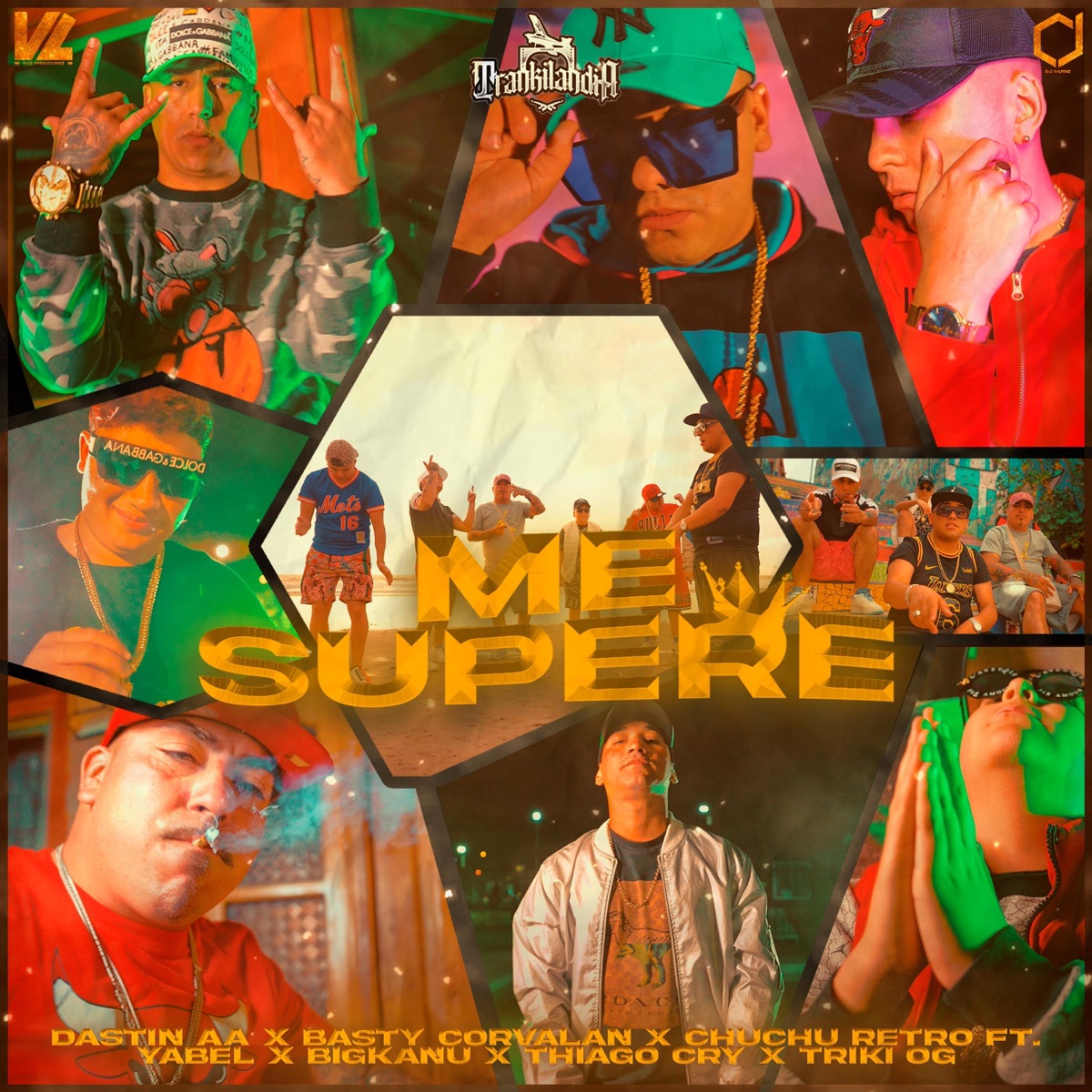 Me Supere (feat. Yabel, Bigkanu, Triki Og & Thiago Cry) - Single by Dastin AA, Basty Corvalan & Chuchu Retro album cover