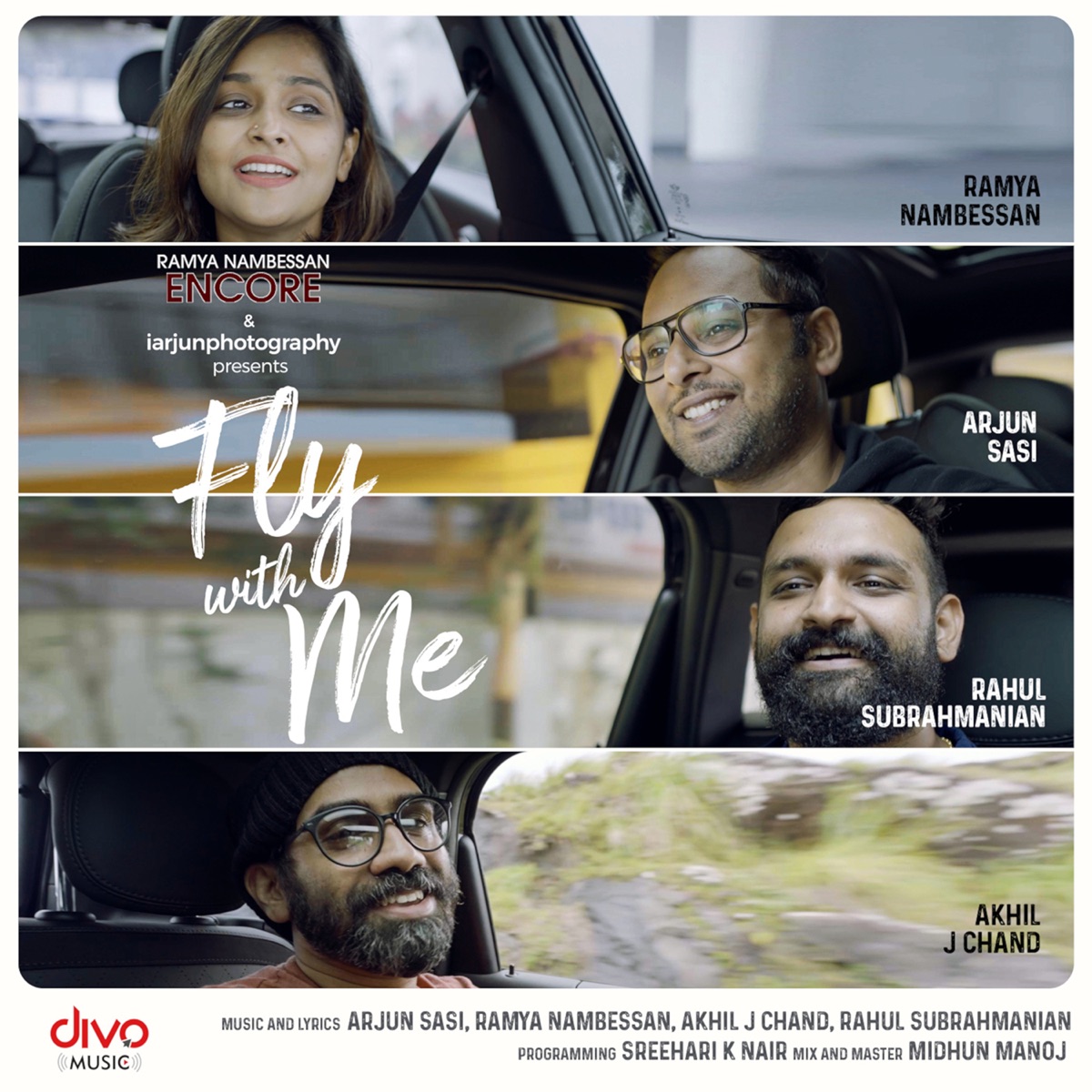 Fly With Me - Single by Akhil J. Chand, Arjun Sasi, Rahul Subrahmanian & Remya Nambeesan album cover