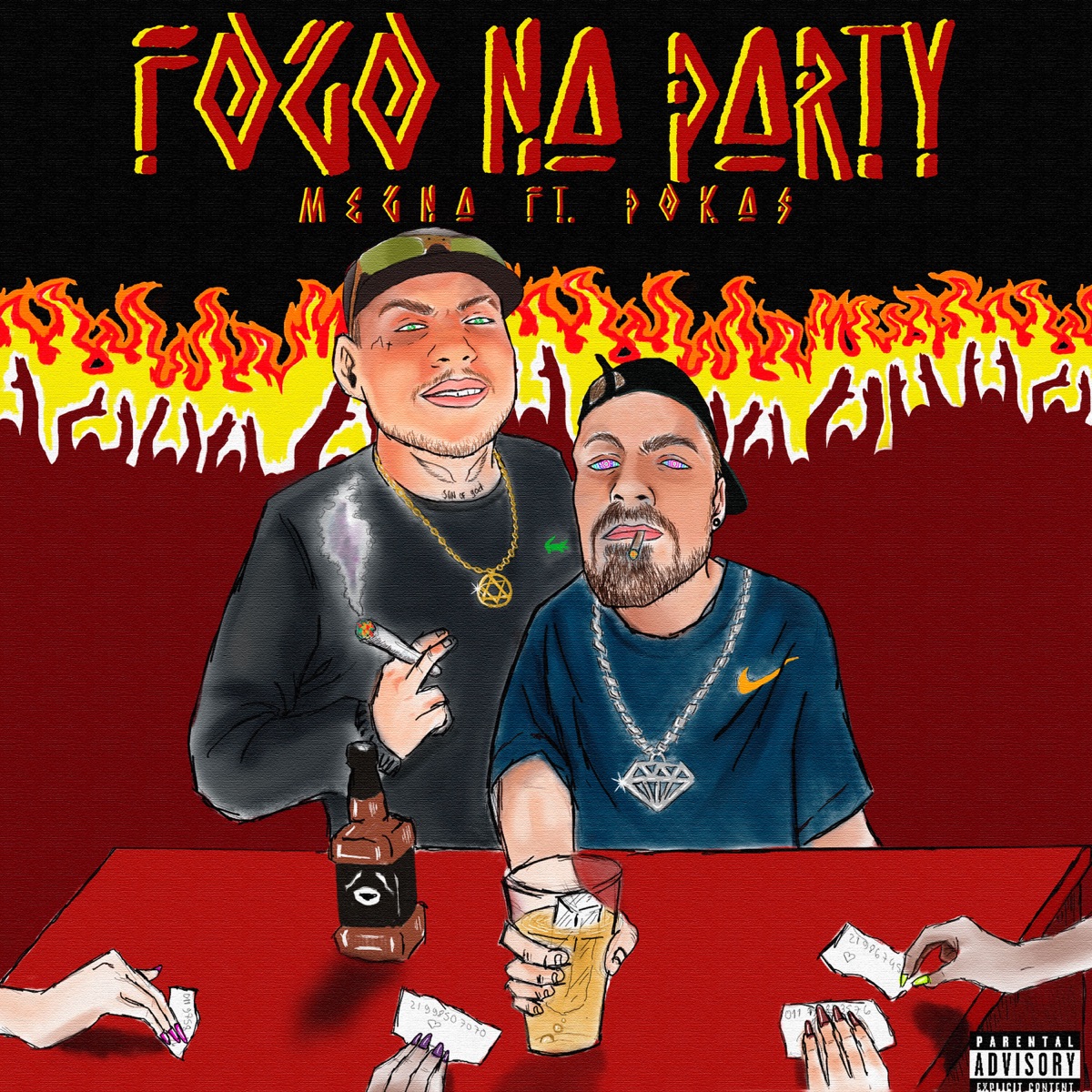 Fogo na Party - Single by Megna, Pokas & D'VILAS album cover