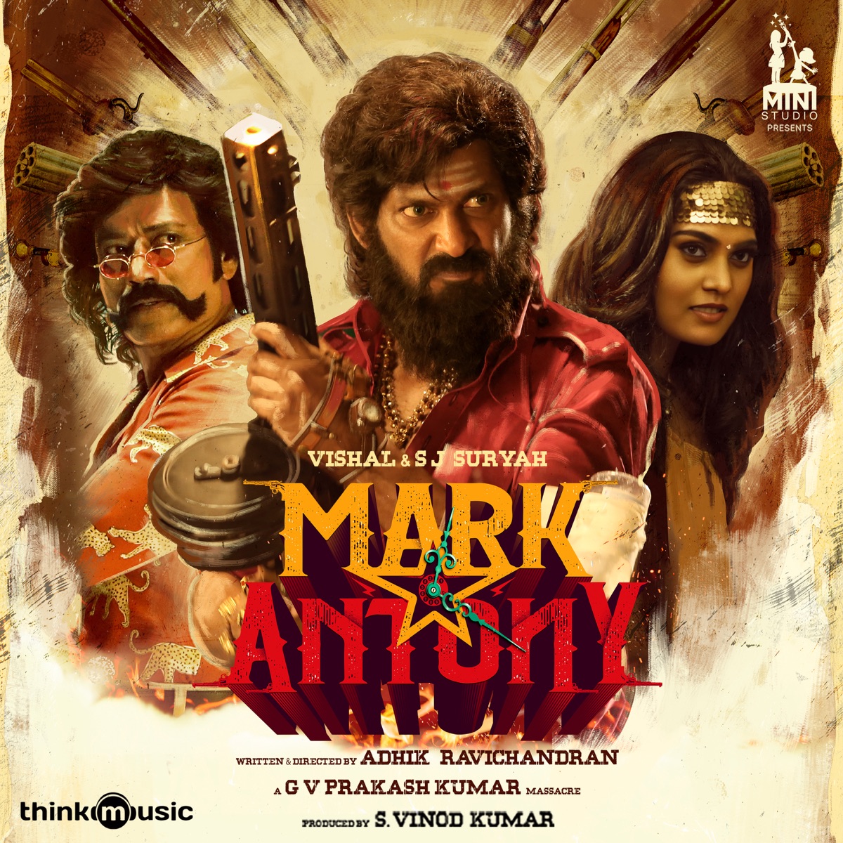 Mark Antony (Original Motion Picture Soundtrack) - EP by G.V. Prakash Kumar, Asal Kolaar, Rokesh & Adhik Ravichandran album cover