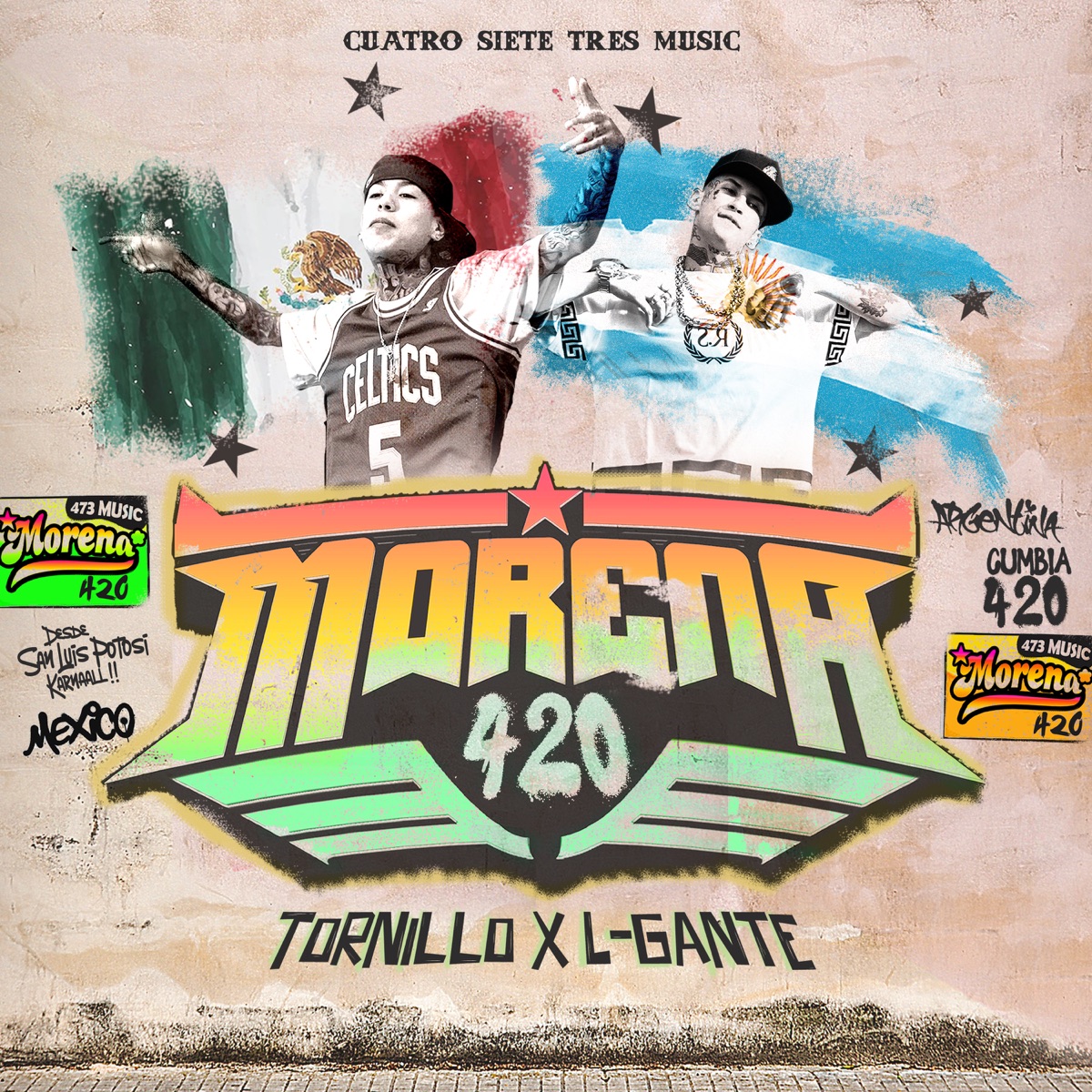 Morena 420 - Single by Tornillo & L-Gante album cover