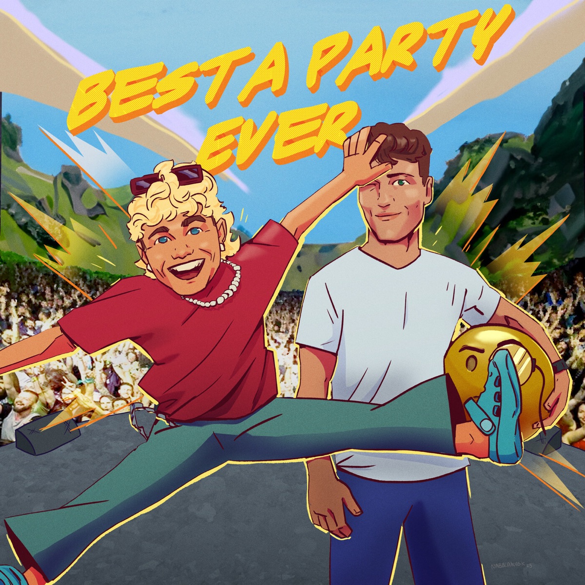Besta party ever - Single by Háski & Lil Curly album cover