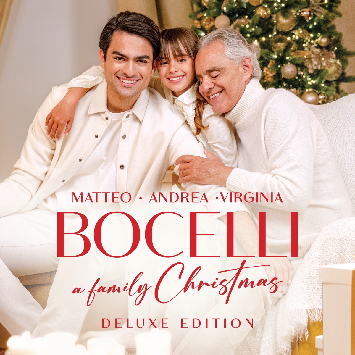 A Family Christmas (Deluxe Edition) by Andrea Bocelli, Matteo Bocelli & Virginia Bocelli album cover