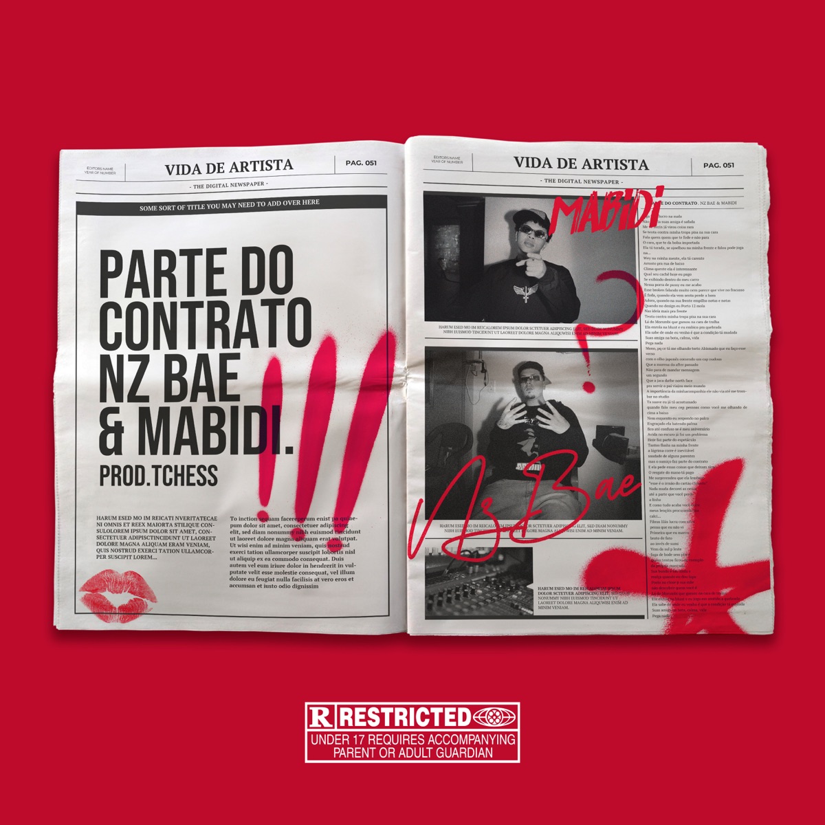 Parte do contrato - Single by NZ bae, Mabidi & Tchess album cover