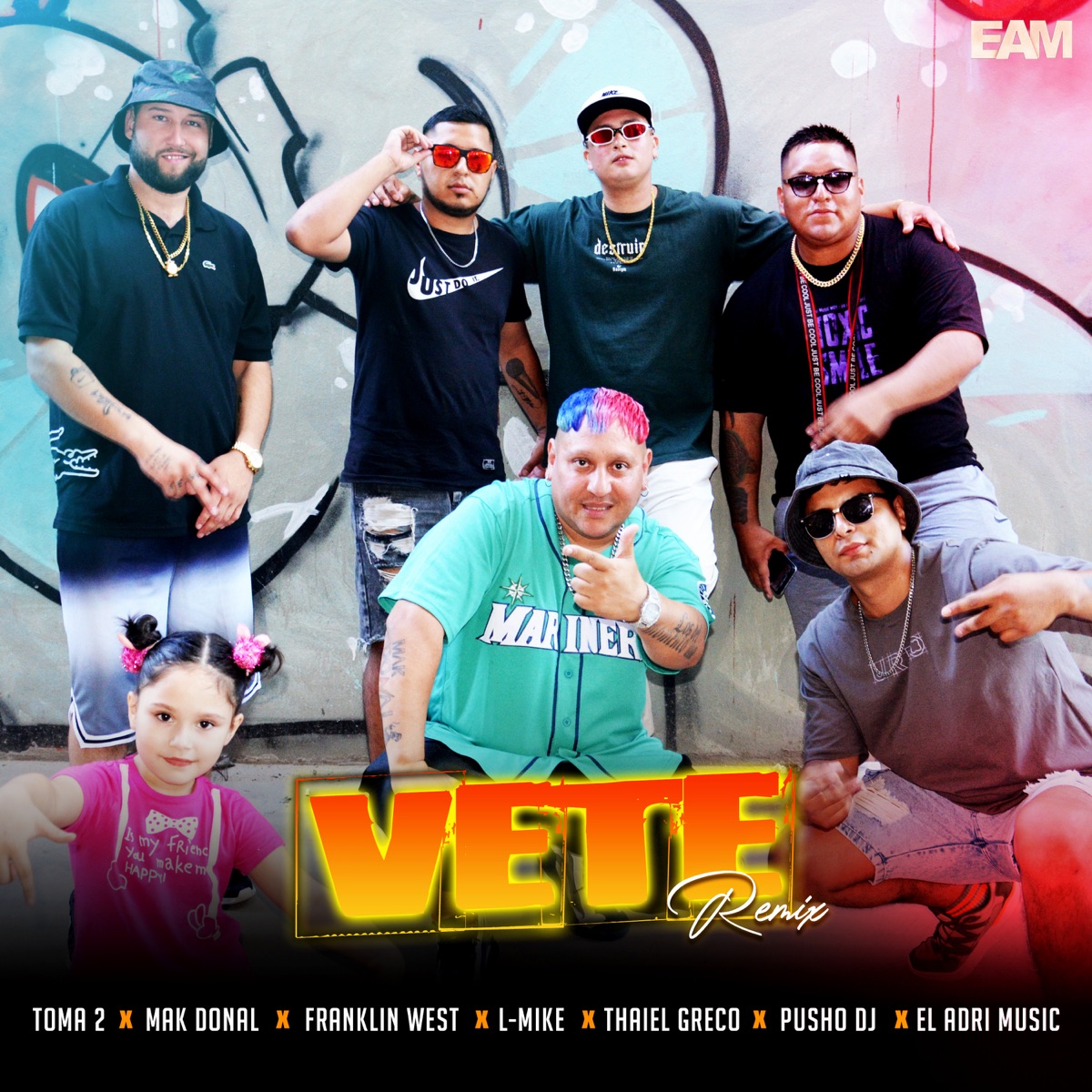 Vete (feat. El Adri Music, Franklin West, L-MIKE & Thaiel Greco) - Single by Toma 2, Mak Donal & Pusho DJ album cover