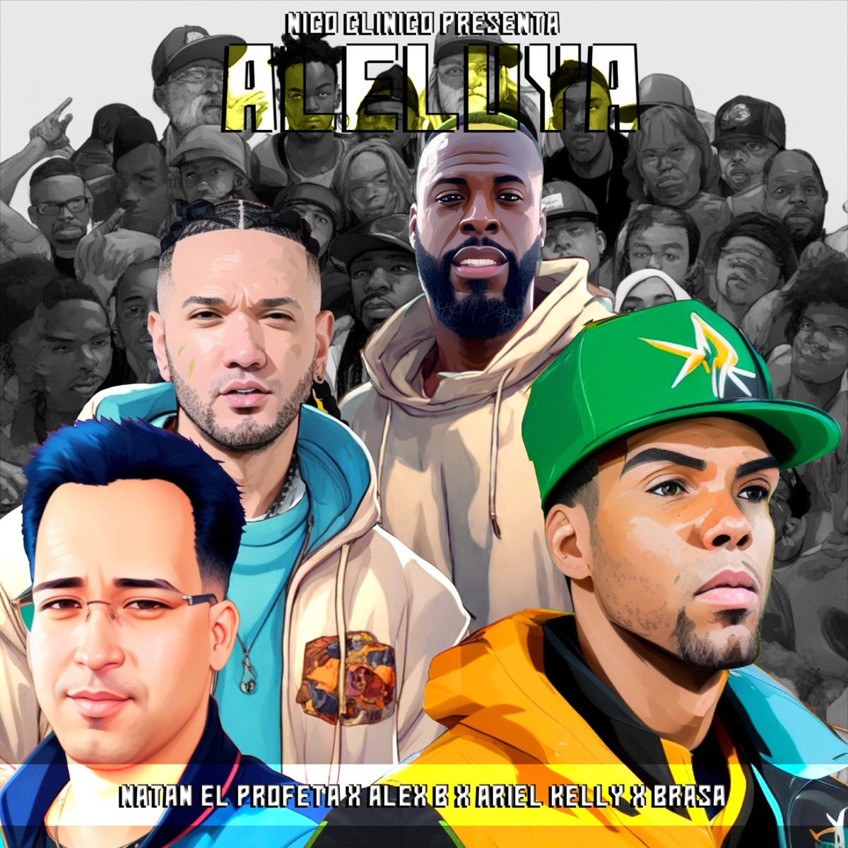 ALELUYA - Single by Natan El Profeta, Ariel Kelly, Brasa, Alex B & Nico Clinico album cover