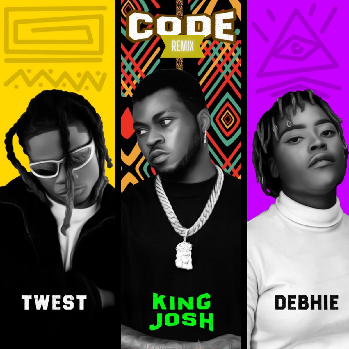 Code (Remix) [feat. Debhie & Twest] - Single by king josh album cover