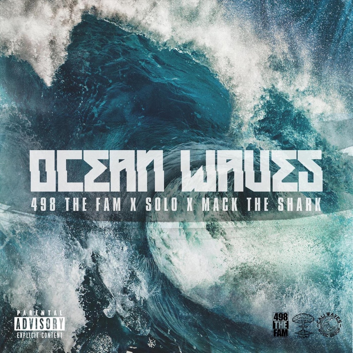 Ocean Waves - EP by 498 the Fam, Solo & Mack the Shark album cover
