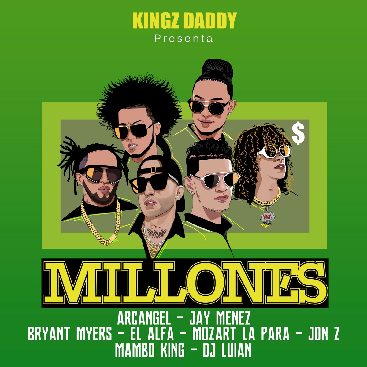 Millones (feat. Bryant Myers, El Alfa, Mozart La Para, DJ Luian & Mambo Kingz) - Single by Arcángel, Jay Menez & Jon Z album cover