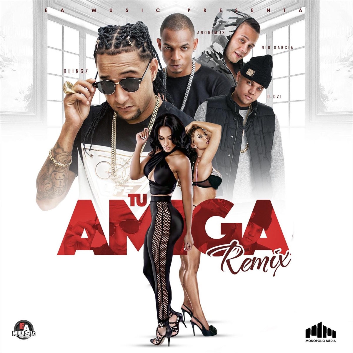 Tu Amiga (Remix) [feat. Anonimus, Nio Garcia & D.Ozi] - Single by Blingz album cover