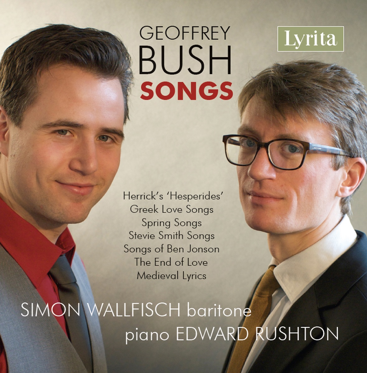 Geoffrey Bush: Songs by Simon Wallfisch & Edward Rushton album cover