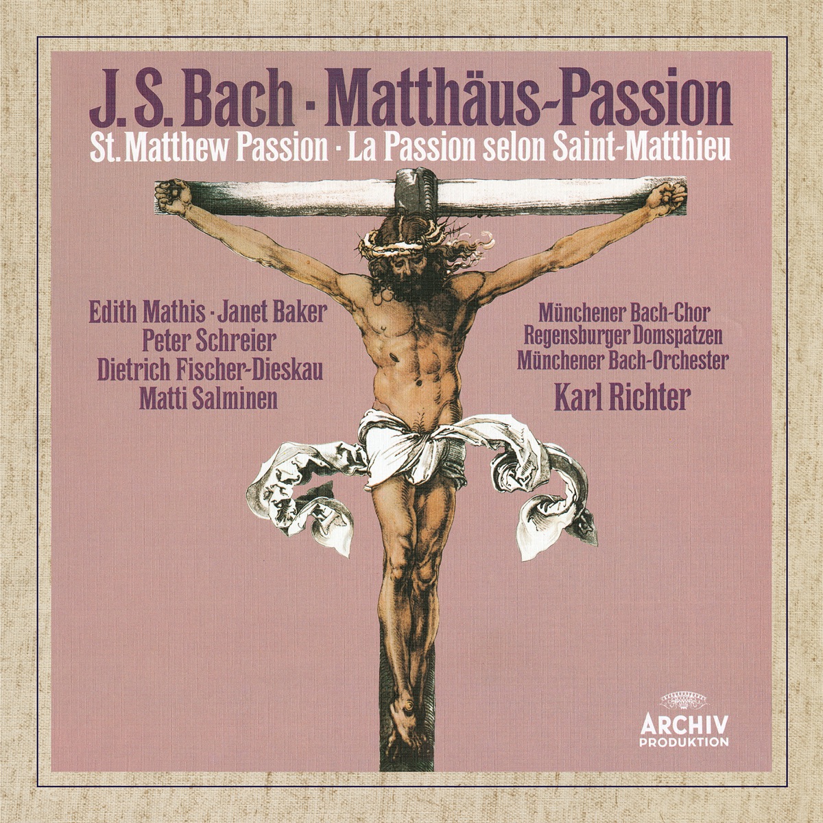 J.S. Bach: St Matthew Passion, BWV 244 by Münchener Bach-Chor, Münchener Bach-Orchester & Karl Richter album cover