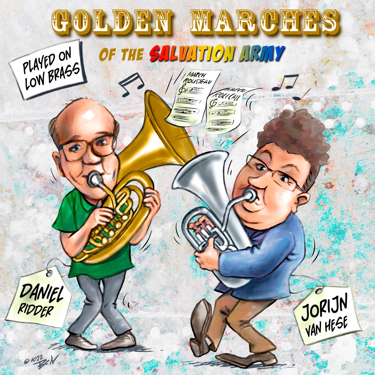 Golden Marches of the Salvation Army, Played on Low Brass (Baritone Horn, Euphonium & Tuba Multi-Tracks) - EP by Daniel Ridder & Jorijn van Hese album cover