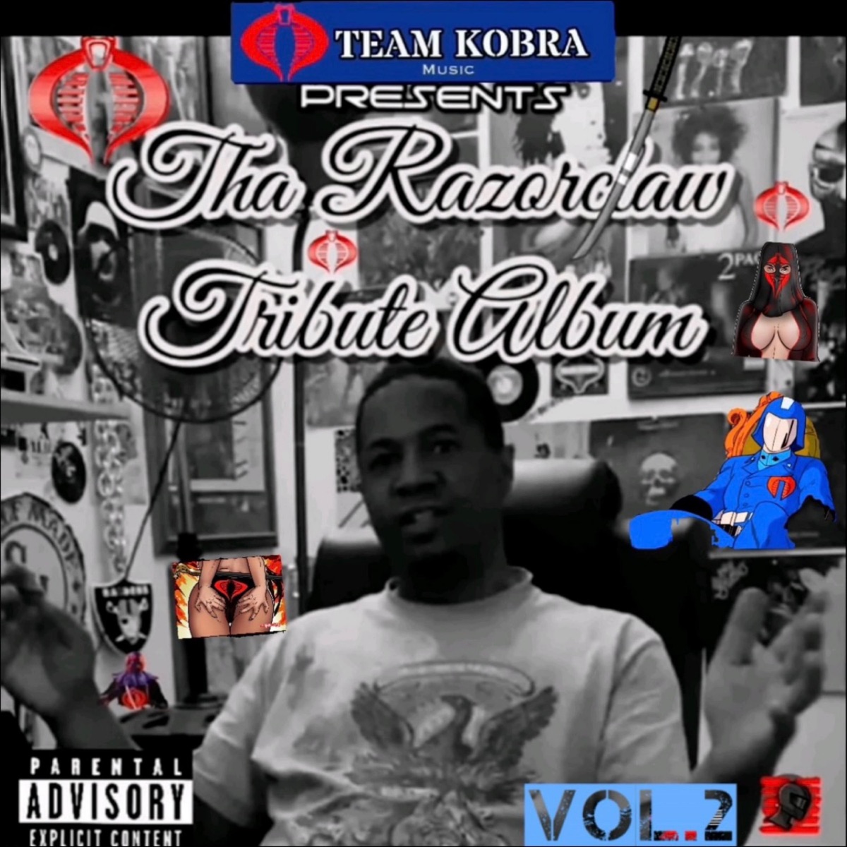 Team Kobra presents Razorclaw Tha Tribute Album, Vol. 2 (feat. Razorclaw & Destropues) by Team Kobra album cover