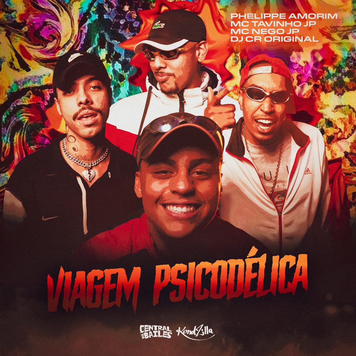 Viagem Piscodélica (feat. DJ CR Original & Central dos Bailes) - Single by Phelippe Amorim, MC Tavinho JP & MC Nego JP album cover