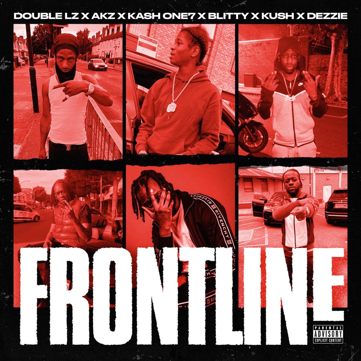 Frontline (feat. Kush, OFB, Blitty & Kash One7) - Single by Double Lz, Dezzie & AKZ album cover