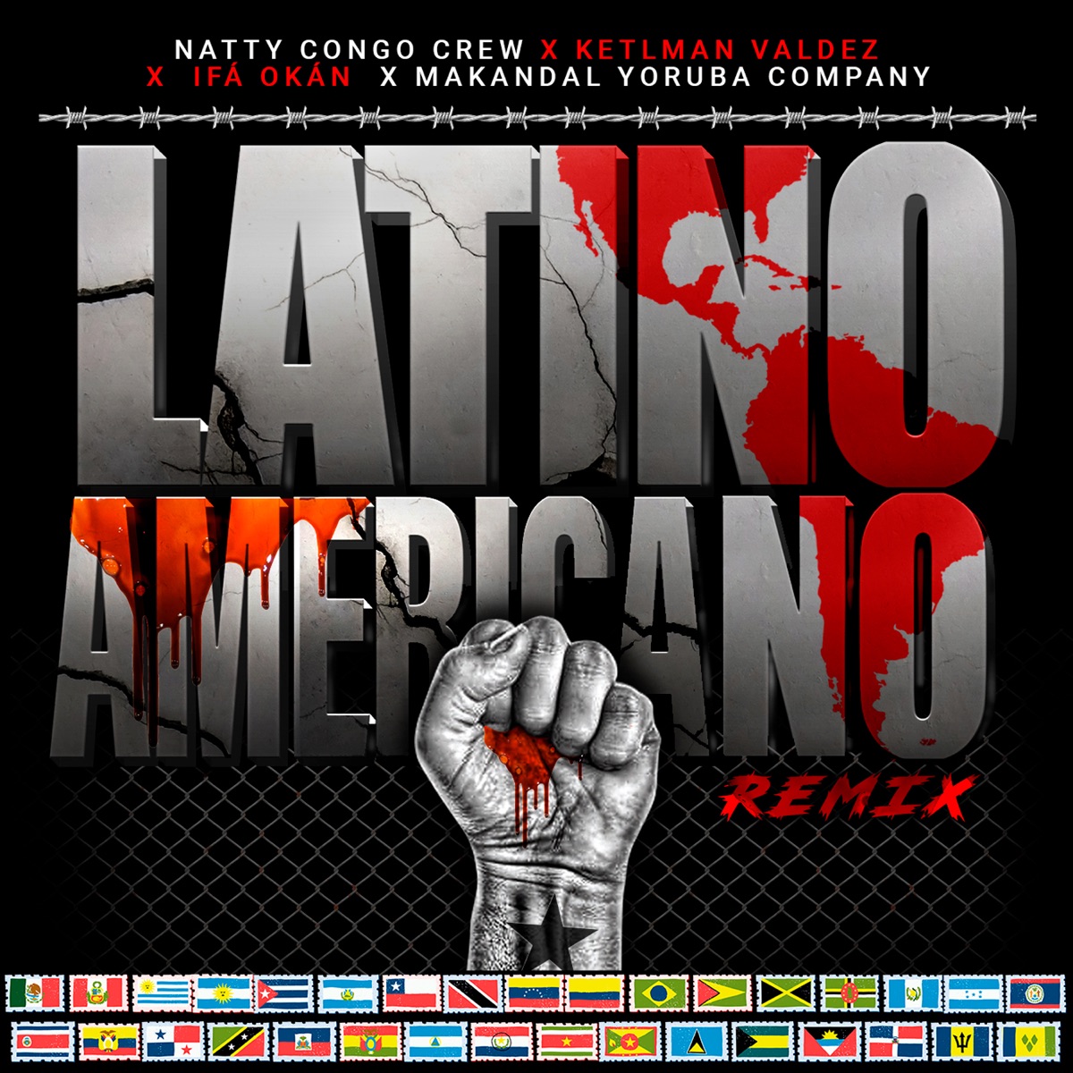 Latinoamericano (feat. Ketlman Valdez, Ifa Okan & Makandal Yoruba Company) [Remix] - Single by Natty Congo Crew album cover