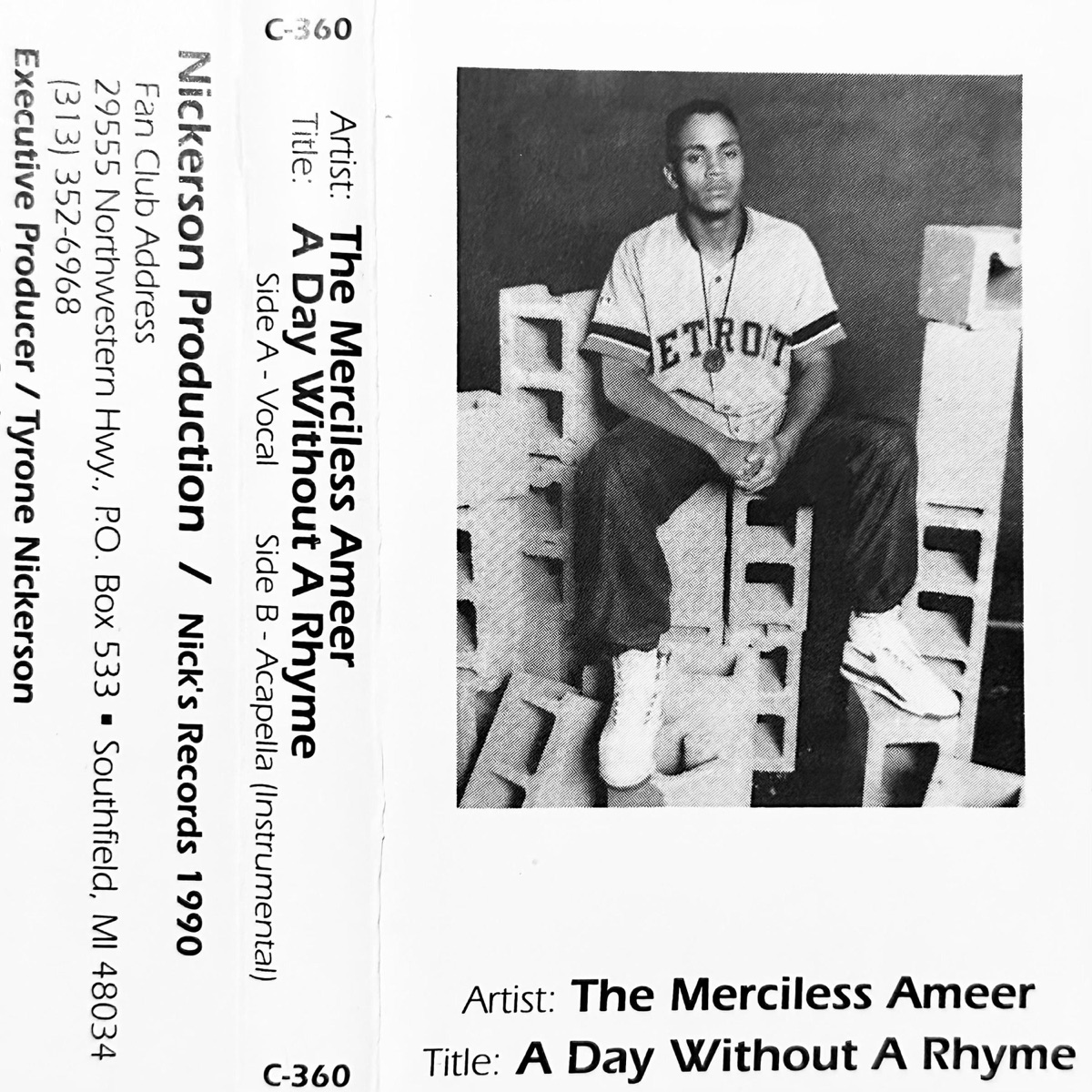 A Day Without a Rhyme - Single by Mersiless Amir album cover