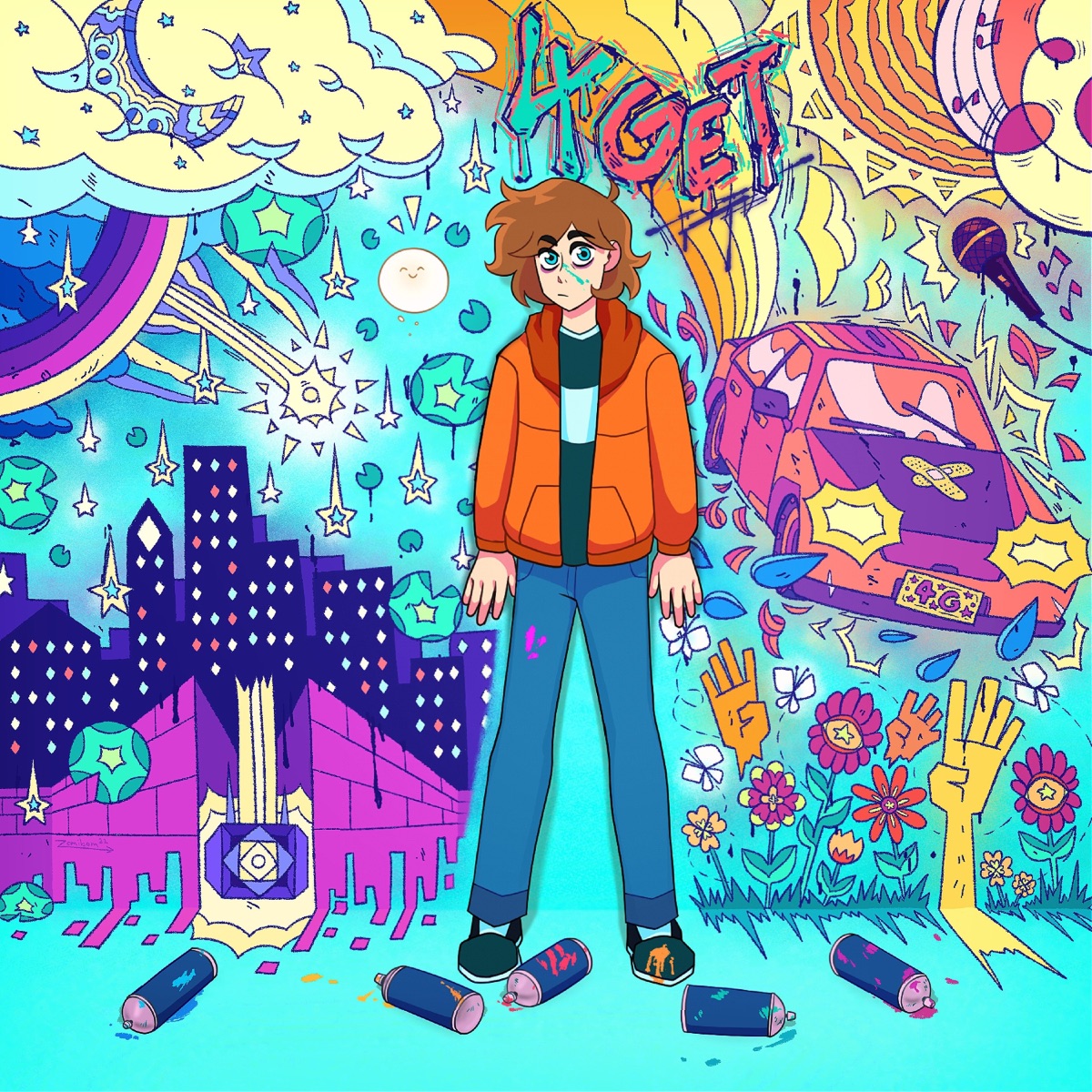 4Get (feat. Or3o) - Single by CG5 & The Living Tombstone album cover
