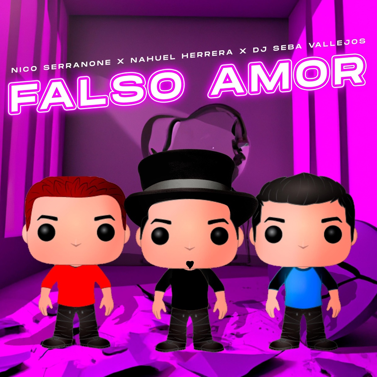 Falso Amor - Single by Nico Serranone, Nahuel Herrera & DJ Seba Vallejos album cover