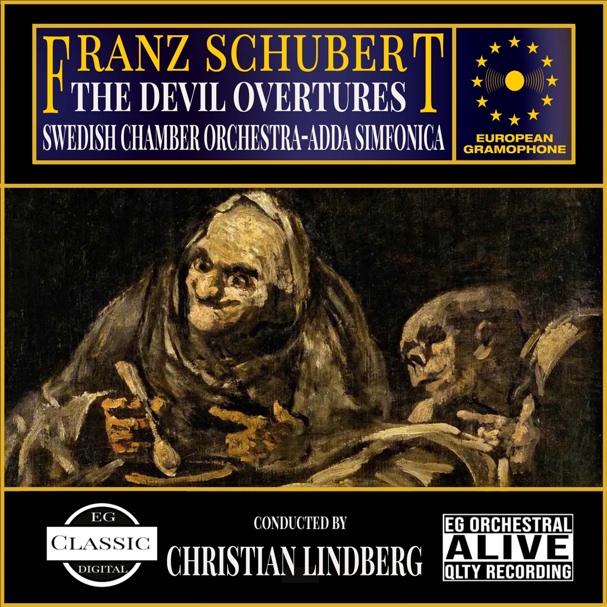 Schubert: The Devils Overtures by Franz Schubert, Christian Lindberg, ADDA Simfònica & Swedish Chamber Orchestra album cover
