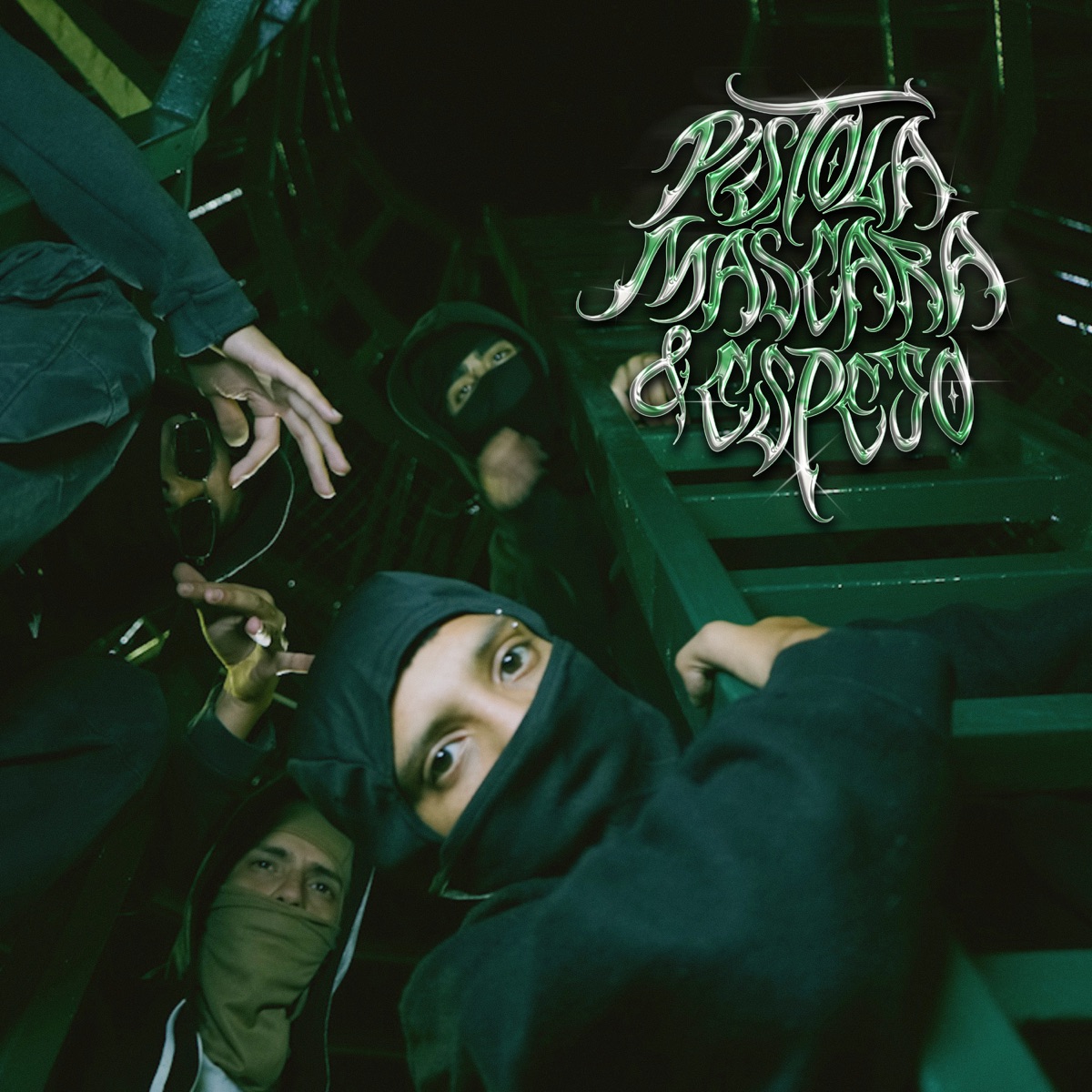 Pistola, Máscara y Espejo - Single by Smonky, Pitio Skapista, Mentelista & Buffone O.g album cover