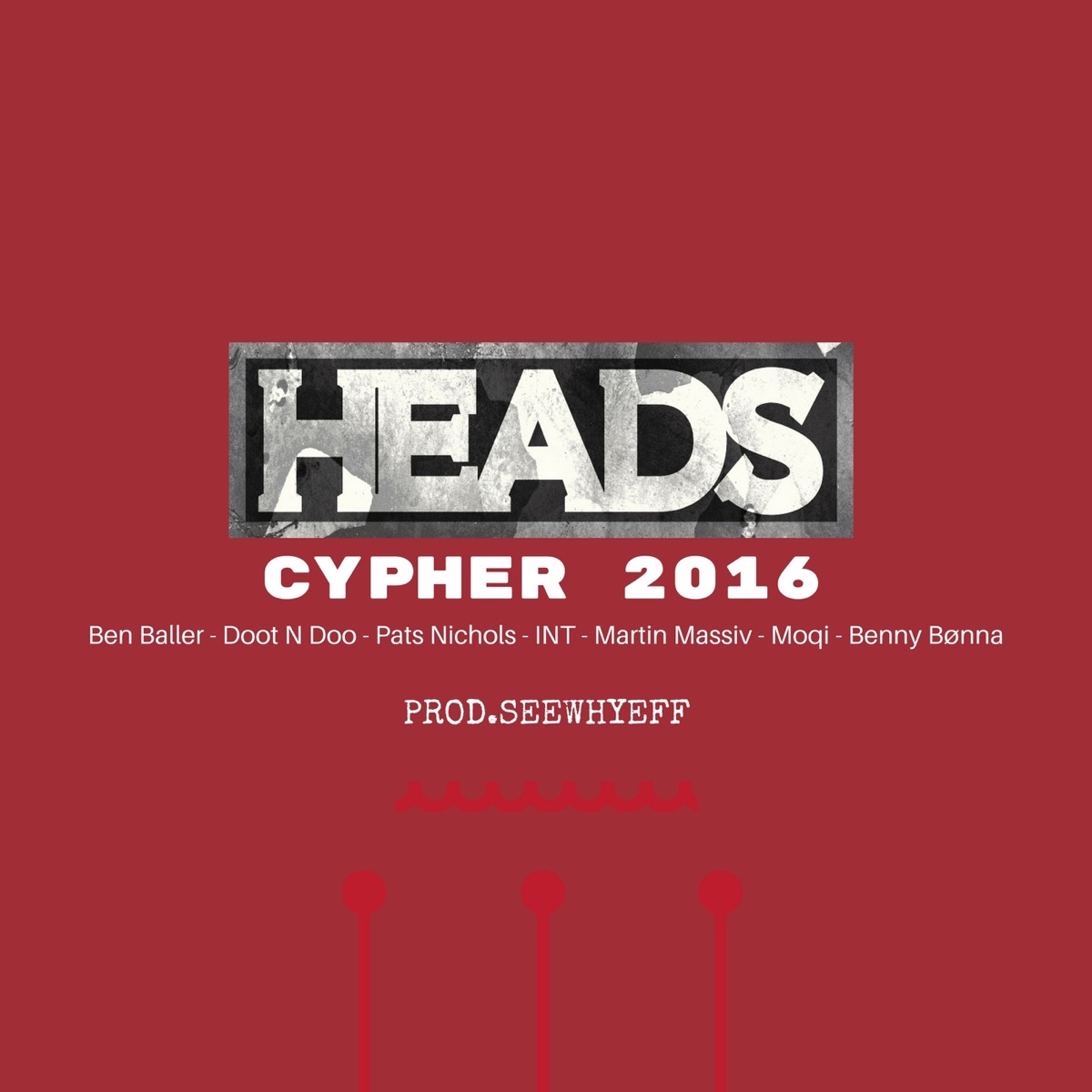 Heads Cypher 2016 - Single by Ben Baller, Doot N Doo, Pats One, INT, Martin Massiv, Qio, Benny Bønna & Seewhyeff album cover
