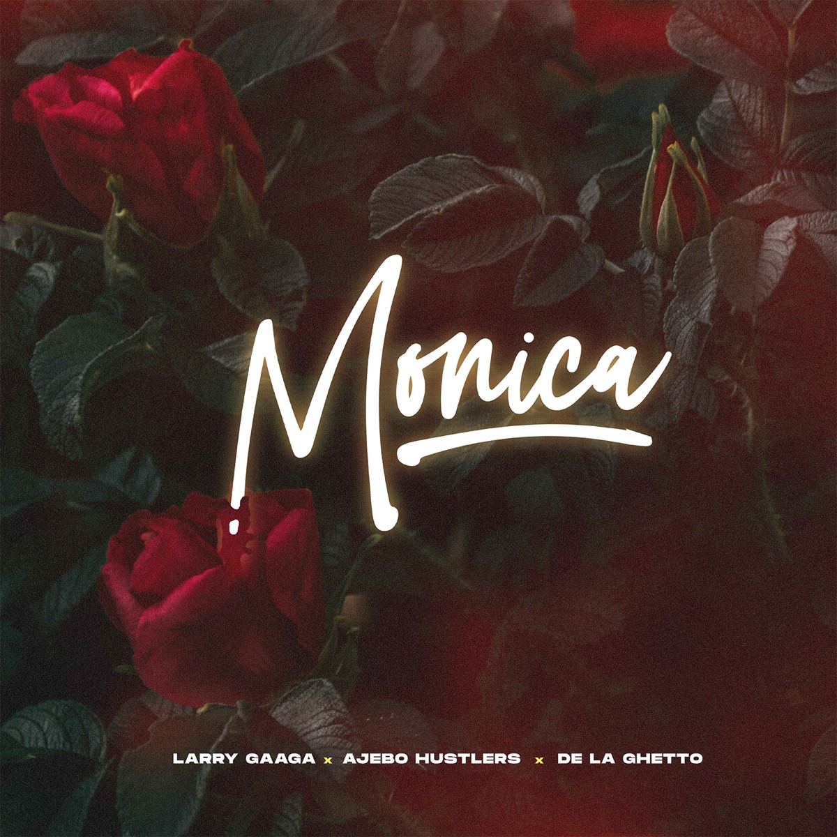 Monica - Single by Larry Gaaga, Ajebo Hustlers & De La Ghetto album cover