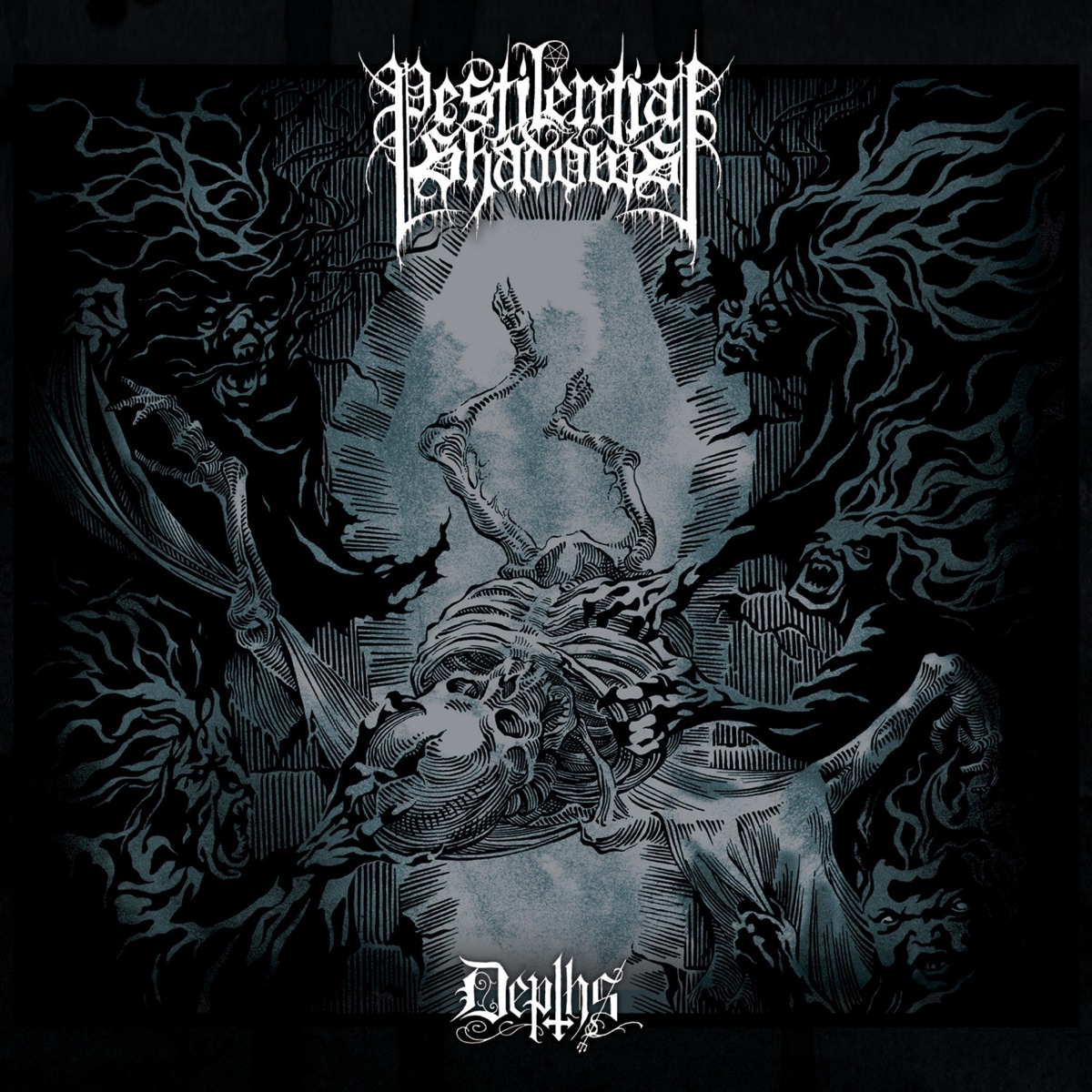 Depths by Pestilential Shadows album cover