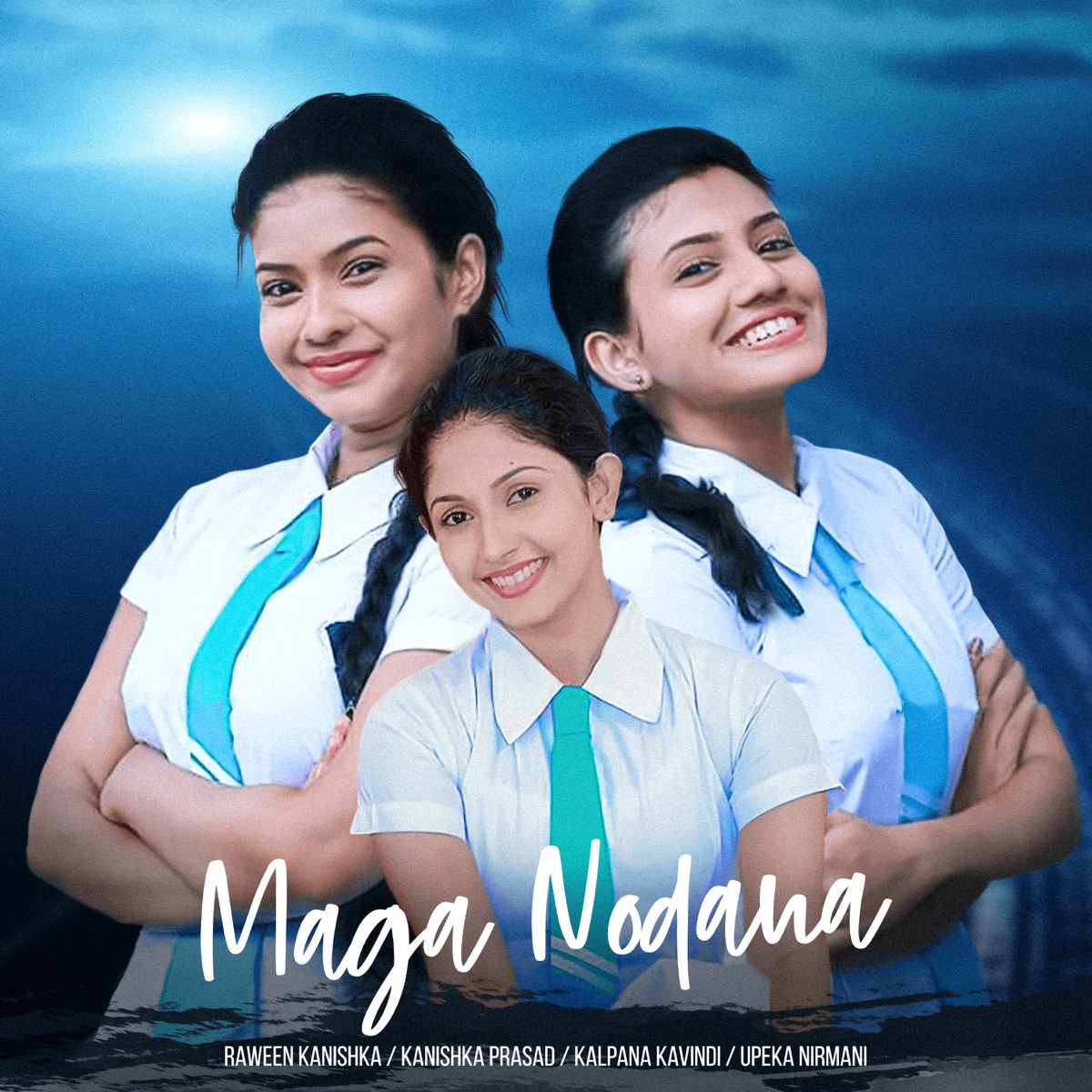 Maga Nodana (Ingi Bingi Sena) [feat. Kanishka Prasad & Viraj Bathiya] - Single by Raween Kanishka, Upeka Nirmani & Kalpana Kavindi album cover