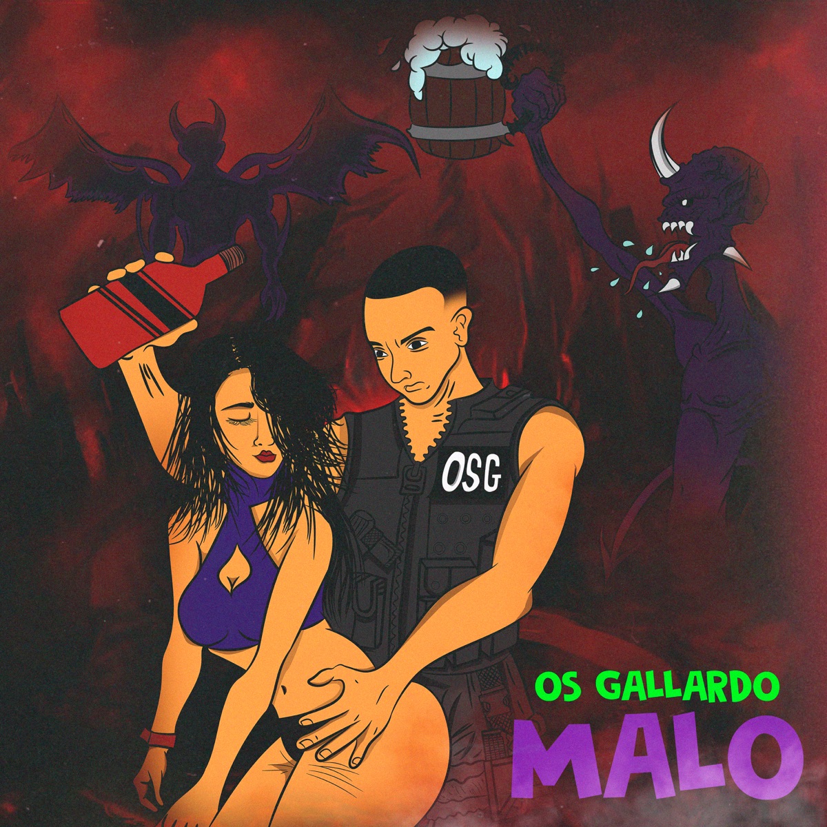 Malo - Single by Os Gallardo album cover