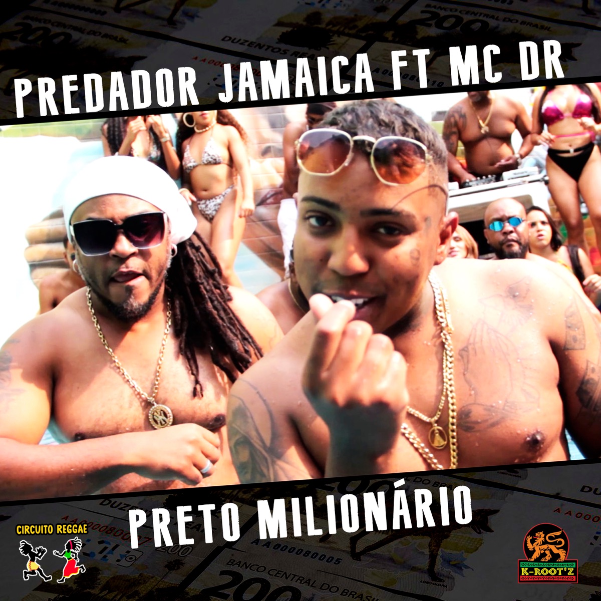 Preto Milionário (feat. Mc DR) - Single by Predador Jamaica album cover