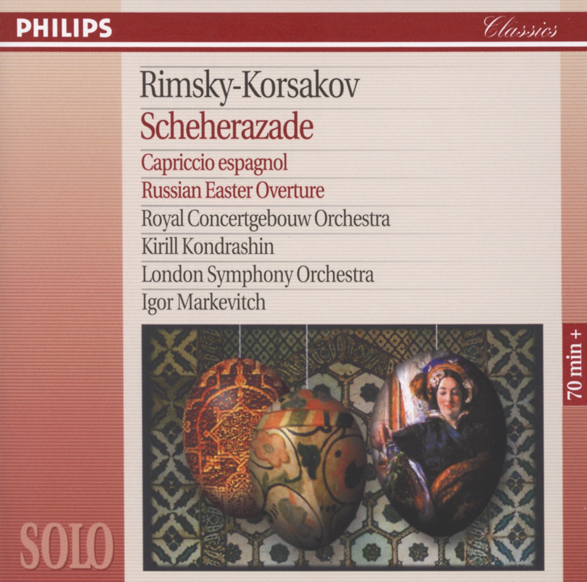 Rimsky-Korsakov: Scheherazade, Capriccio Espagnol & Russian Easter Overture by Herman Krebbers, Igor Markevitch, Kirill Kondrashin, Royal Concertgebouw Orchestra & London Symphony Orchestra album cover